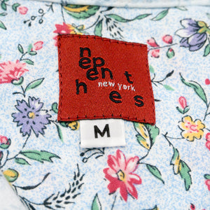 NEPENTHES NEW YORK TWISTED S/S FLORAL BUTTON UP