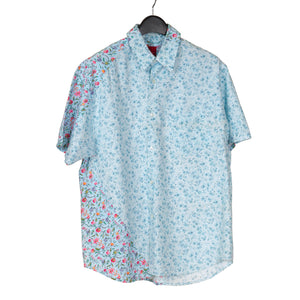 NEPENTHES NEW YORK TWISTED S/S FLORAL BUTTON UP